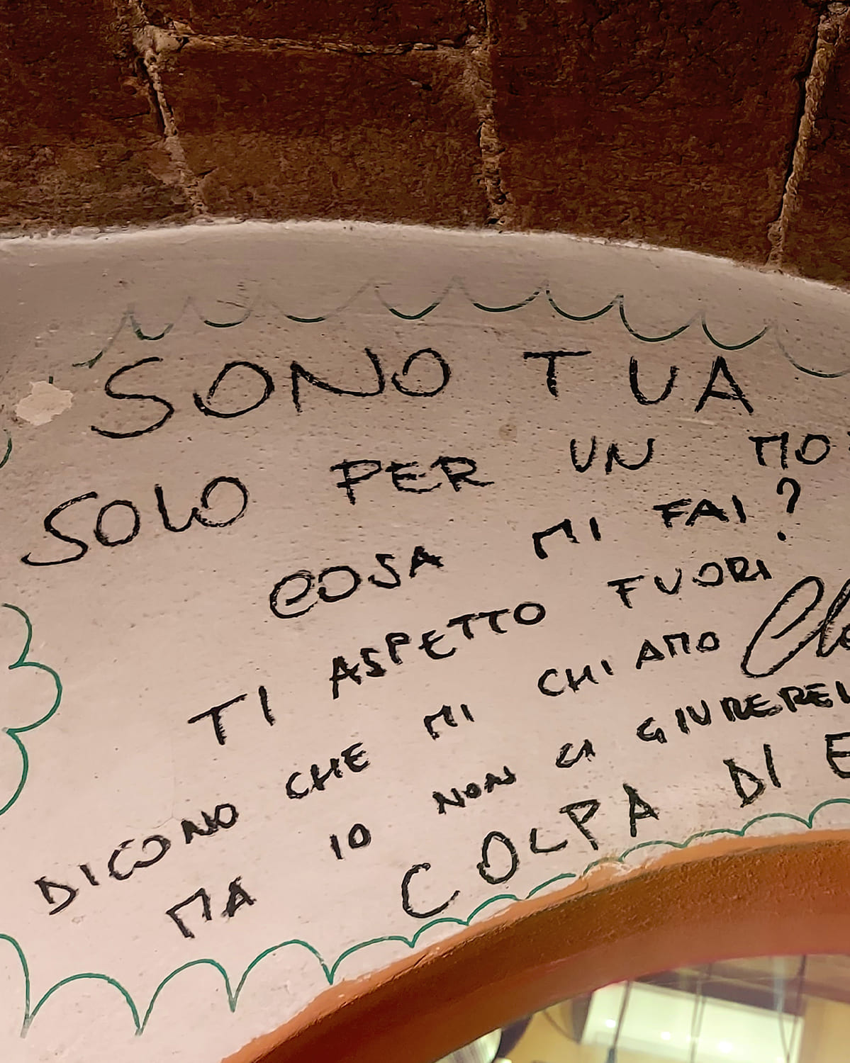 Osteria del Fibbia autografo Claudia Koll