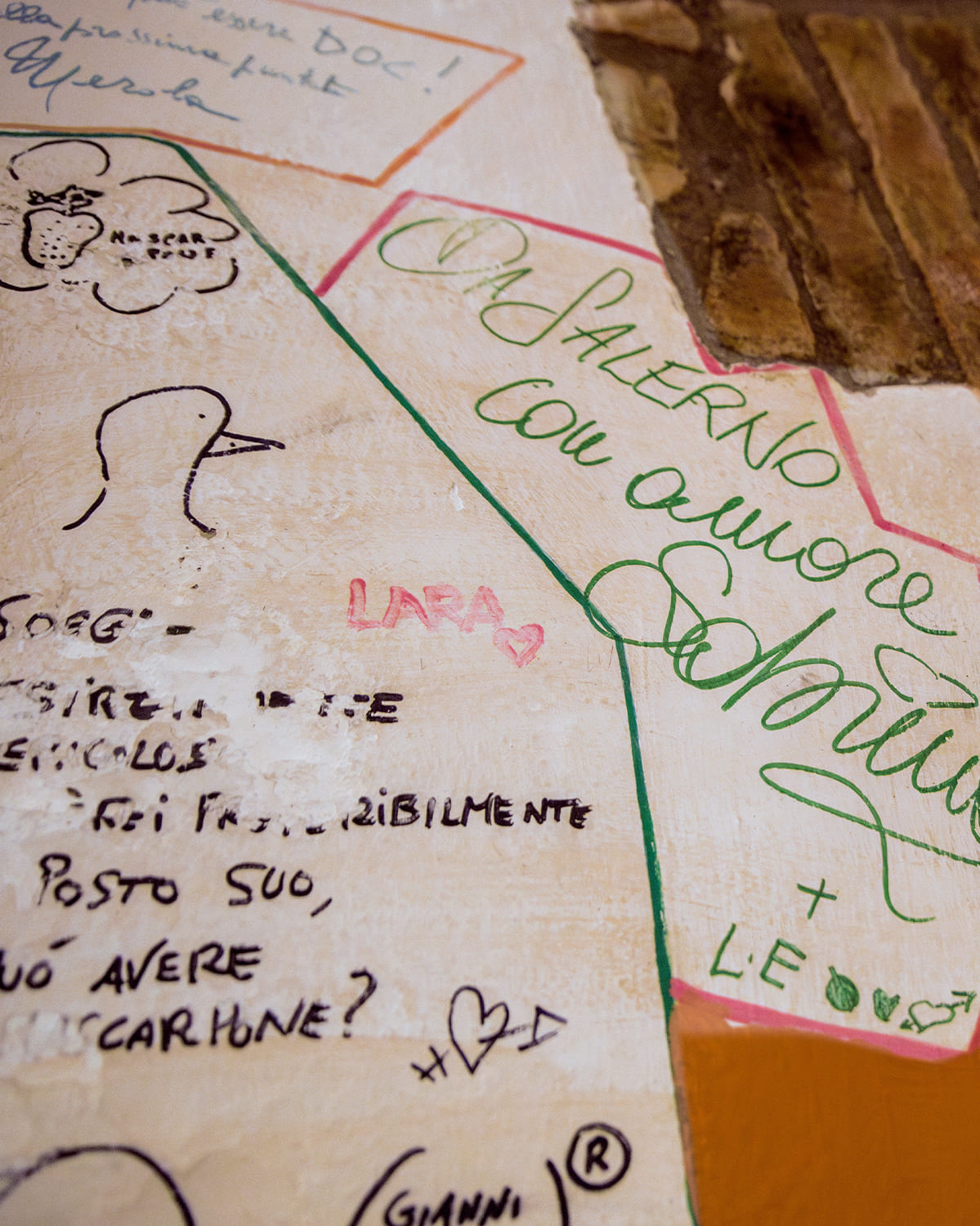 Osteria del Fibbia autografo Sabrina Salerno